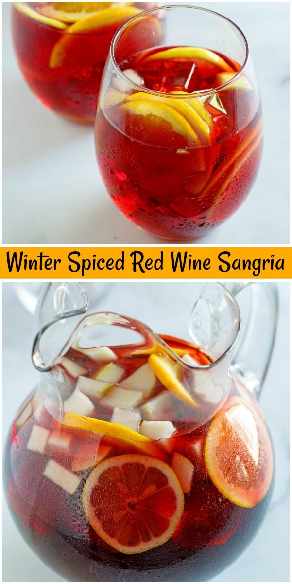 Winter Spiced Red Wine Sangria - Recipe Girl
