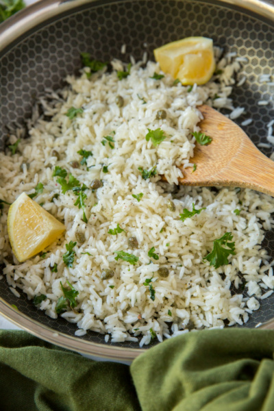 Lemon Rice with Capers and Parsley - Recipe Girl