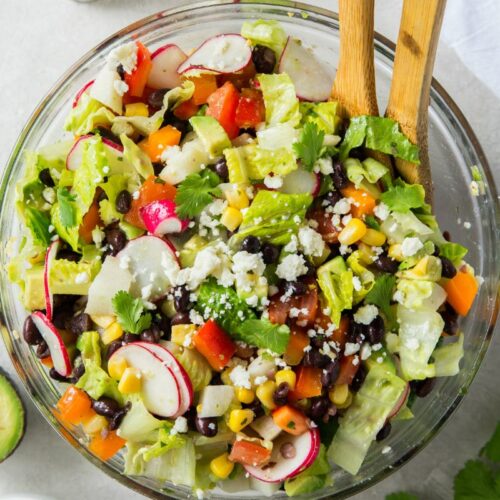 Mexican Chopped Salad with Honey Lime Dressing - Slender Kitchen