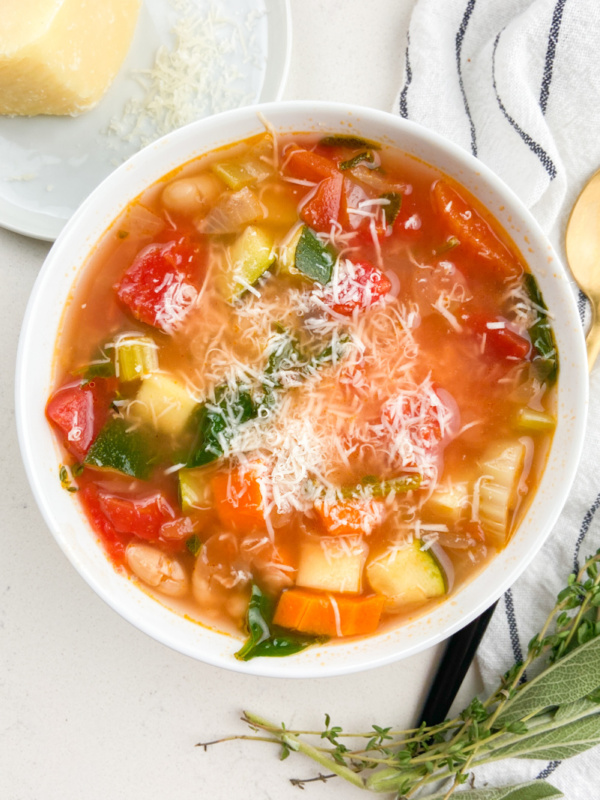 bowl of tuscan vegetable soup