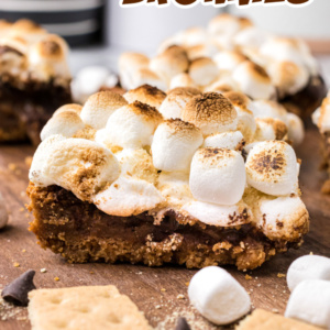 pinterest image for smores brownies