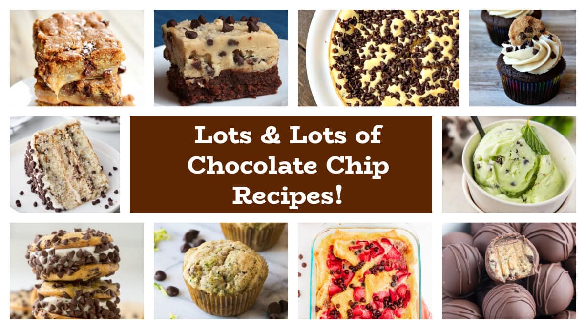 chocolate chip recipes collage