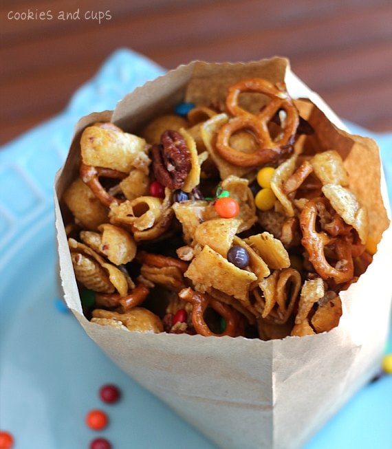 Sweet and Salty M&M Snack Mix Recipe