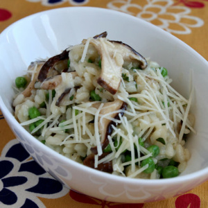 Shiitake and Sweet Pea Risotto