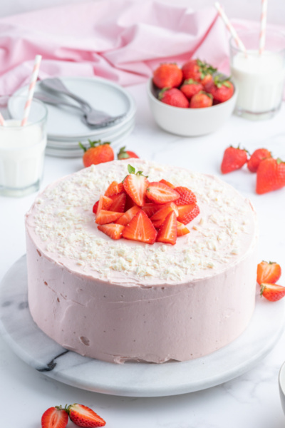 Strawberry Cheesecake Cake - Recipe Girl