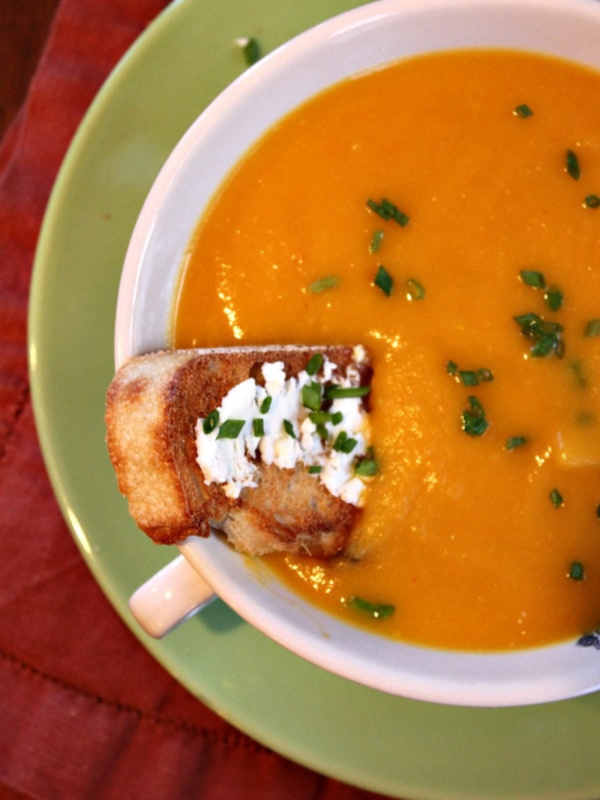 bowl of autumn vegetable soup