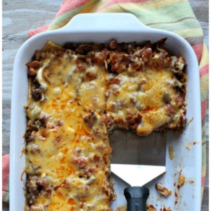 Beef and Bean Enchilada Casserole - Recipe Girl