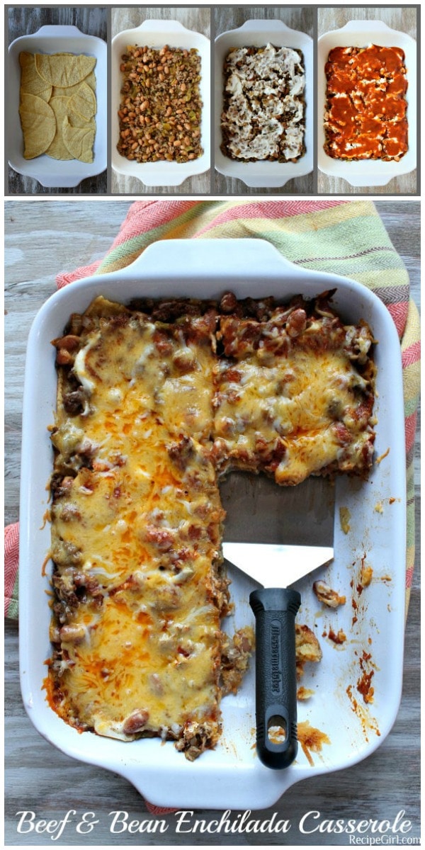 Beef and Bean Enchilada Casserole - Recipe Girl