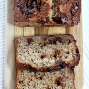 Skinny Chocolate Caramel Banana Bread