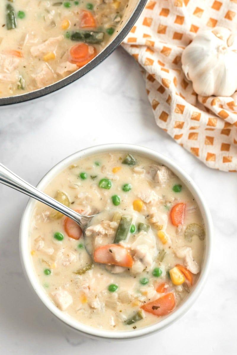 Creamy Chicken and Rice Soup Recipe (VIDEO) - A Spicy Perspective