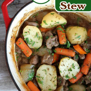 pinterest image for irish lamb stew