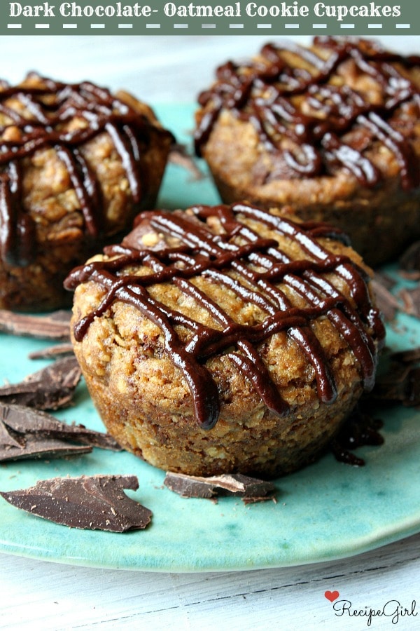 Dark Chocolate- Oatmeal Cookie Cupcakes