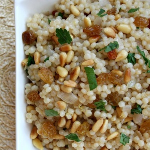 Israeli Couscous with Pine Nuts and Parsley