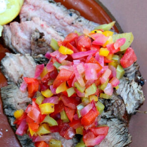 pinterest pin for grilled flank steak