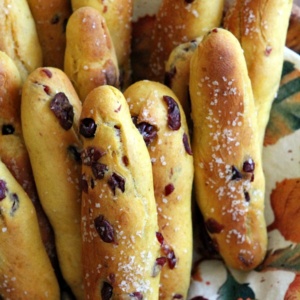 Pumpkin Cranberry Breadsticks