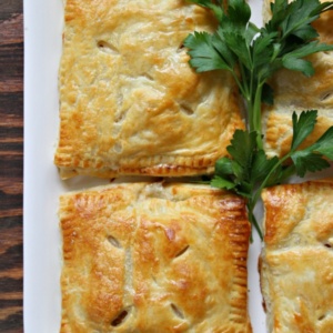 Turkey, Mushroom and Bacon Puff Pastry Pockets