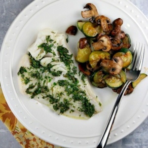 Herb Topped Fish Baked in Parchment