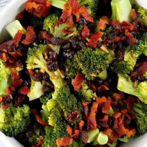 Broccoli with Hot Bacon Dressing