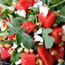 Watermelon, Feta and Arugula Salad - Recipe Girl