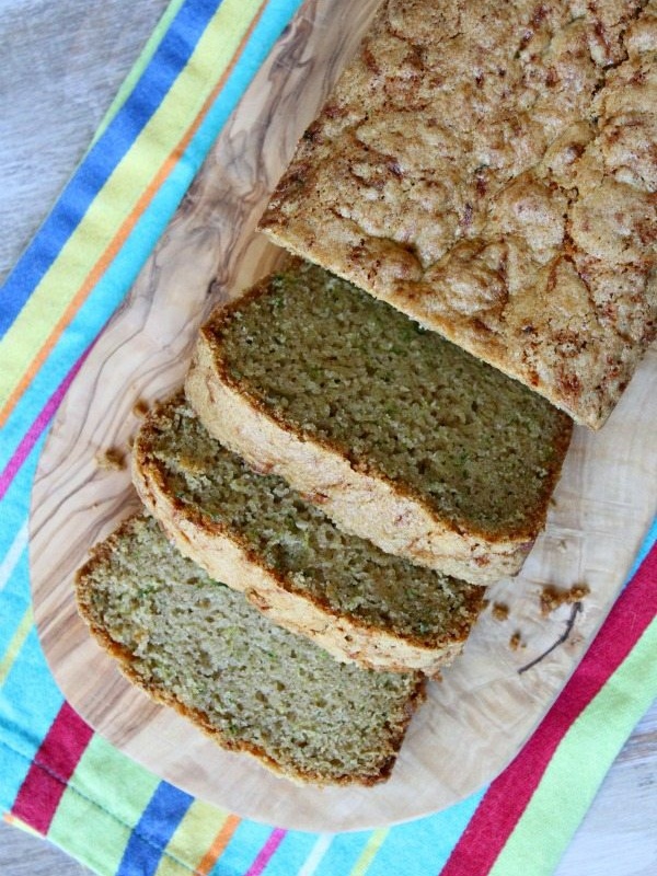 loaf of zucchini bread sliced