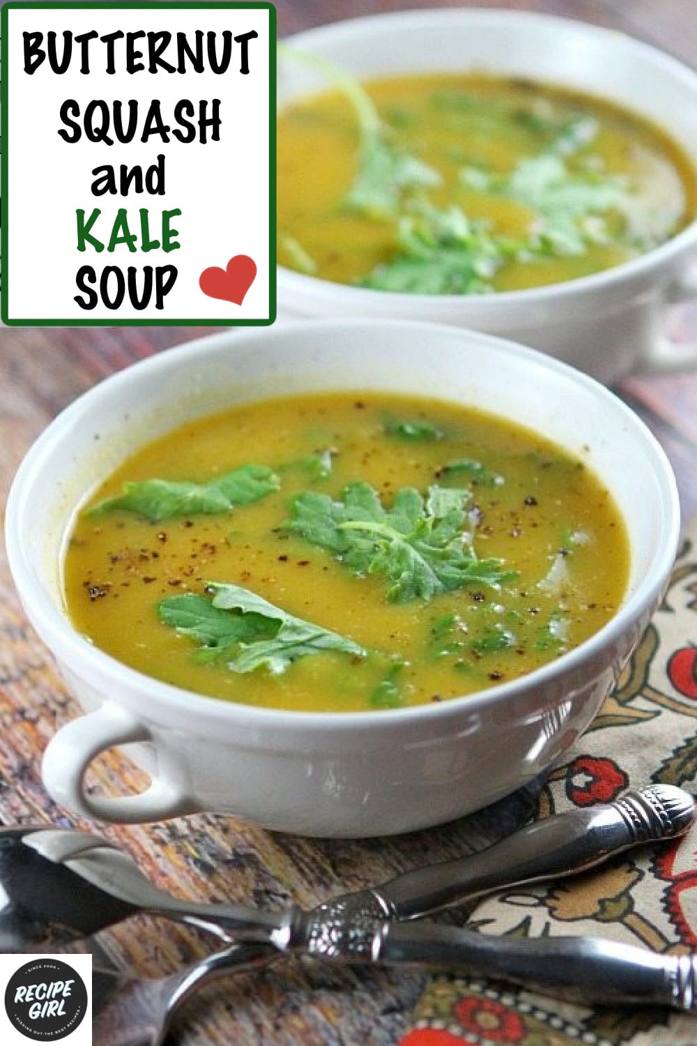 Butternut Squash Soup with Kale - Recipe Girl