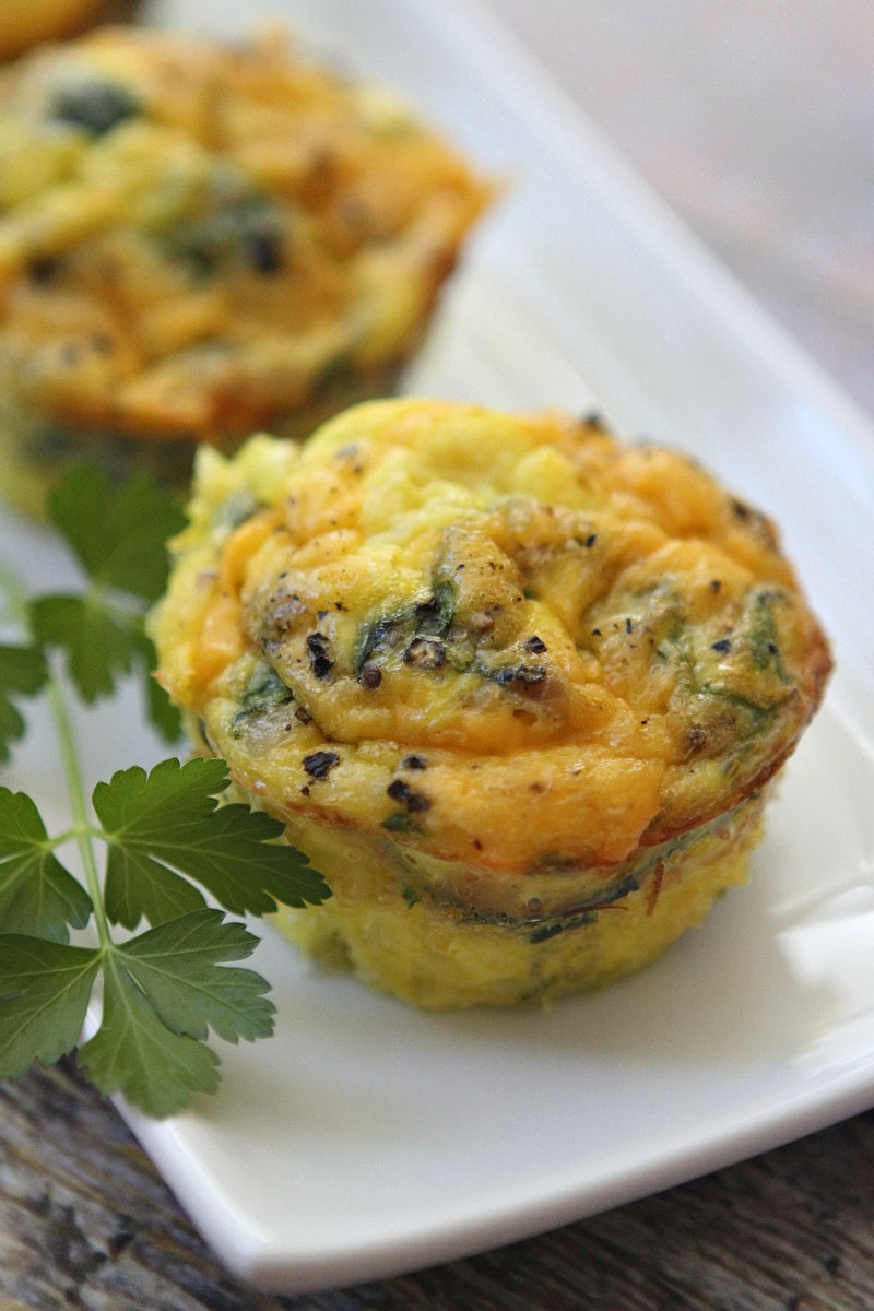 Veggie and Cheddar Egg Cups - Mountain Mama Cooks