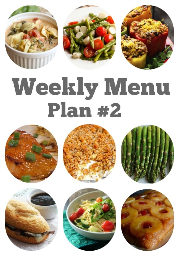 Weekly Menu Plan #2 - Recipe Girl
