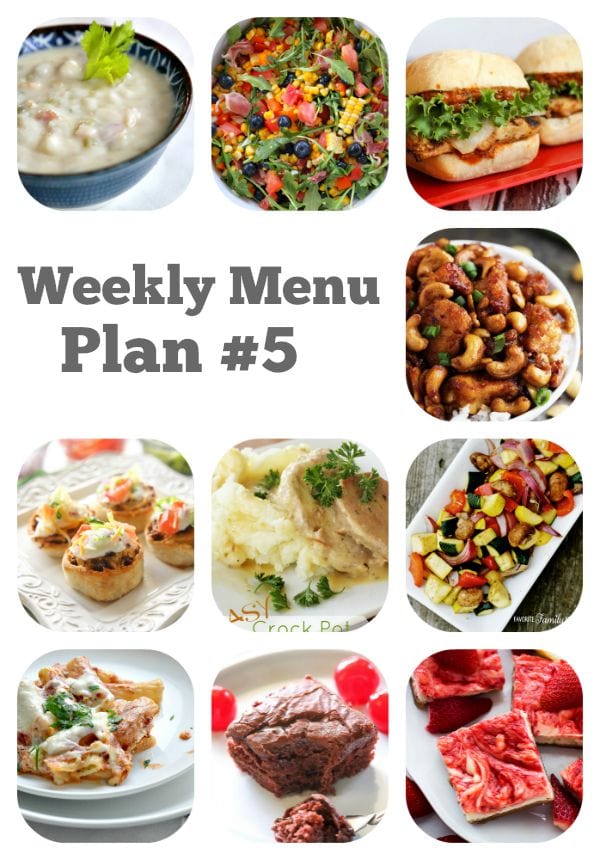 Weekly Menu Plan #5 - Recipe Girl