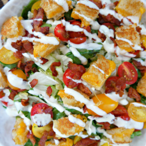 BLT Grilled Cheese Salad with Ranch Dressing