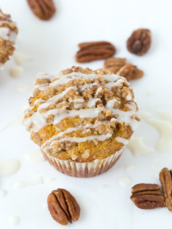 pumpkin coffee cake muffin