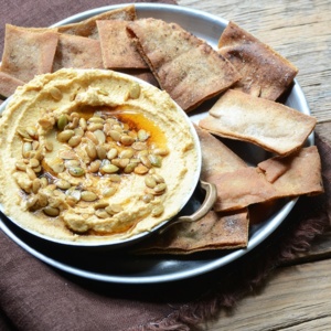 Roasted Butternut Squash Hummus with Toasted Pepitas