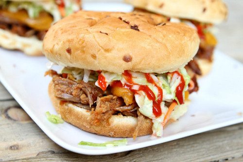 Slow Cooker Sweet And Spicy Pulled Pork Sandwiches Recipe Girl