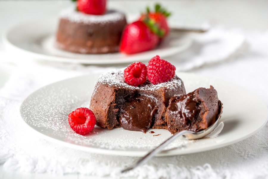 melting chocolate cake