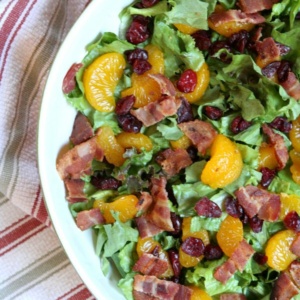 Mandarin Orange Green Salad with Poppy Seed Dressing