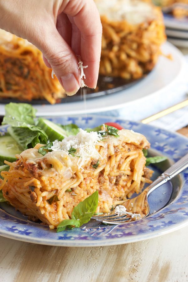 Easy Spaghetti Pie Recipe Girl