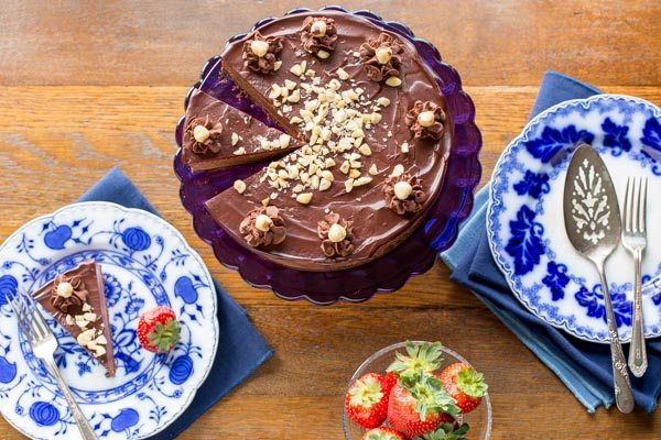Chocolate Hazelnut Mousse Love Heart Cake
