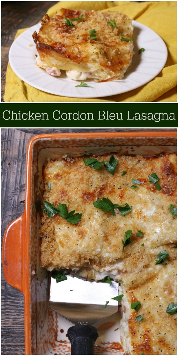 Chicken Cordon Bleu Lasagna - Recipe Girl