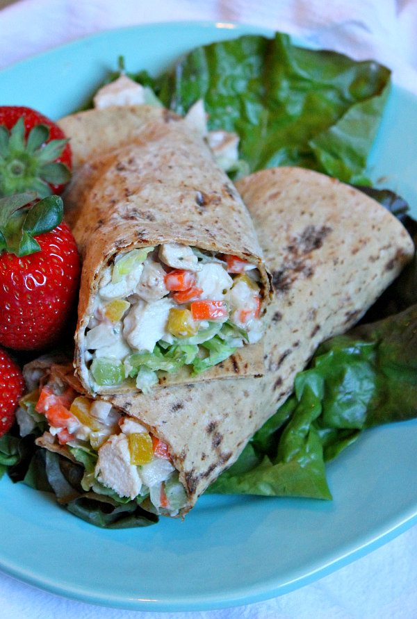 Crunchy BBQ Ranch Grilled Chicken Wraps - Recipe Girl