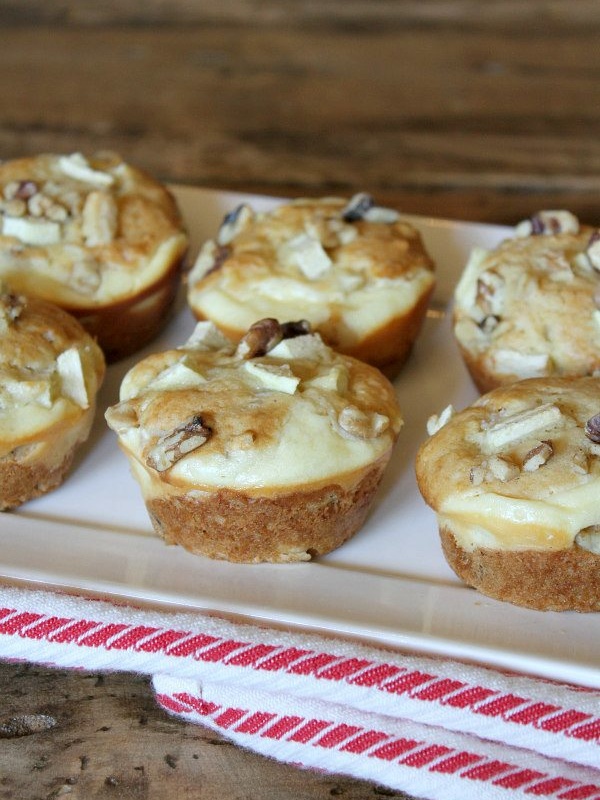 Apple Walnut Cheesecake Muffins