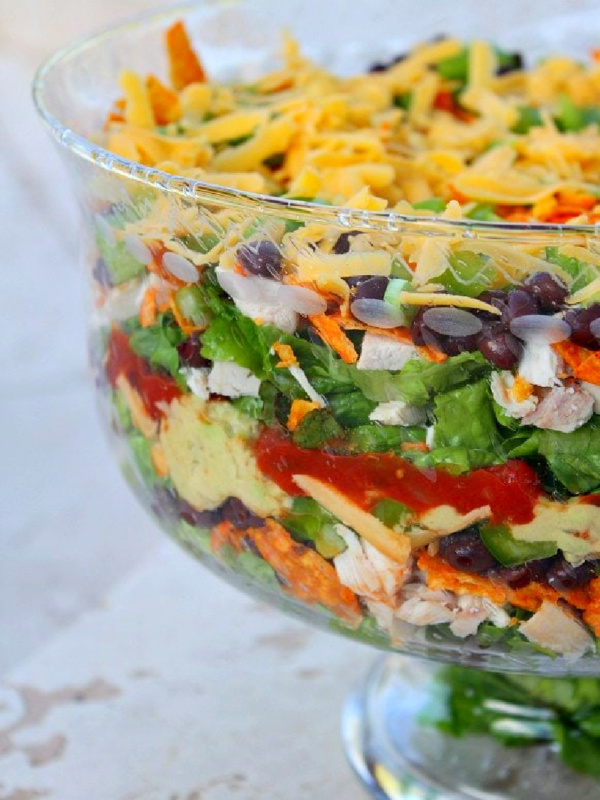 layered nacho salad