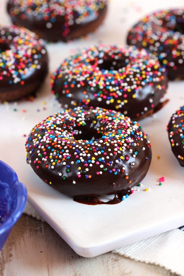 Baked Chocolate Glazed Donuts - Recipe Girl