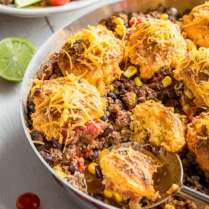 Skillet Taco Cobbler