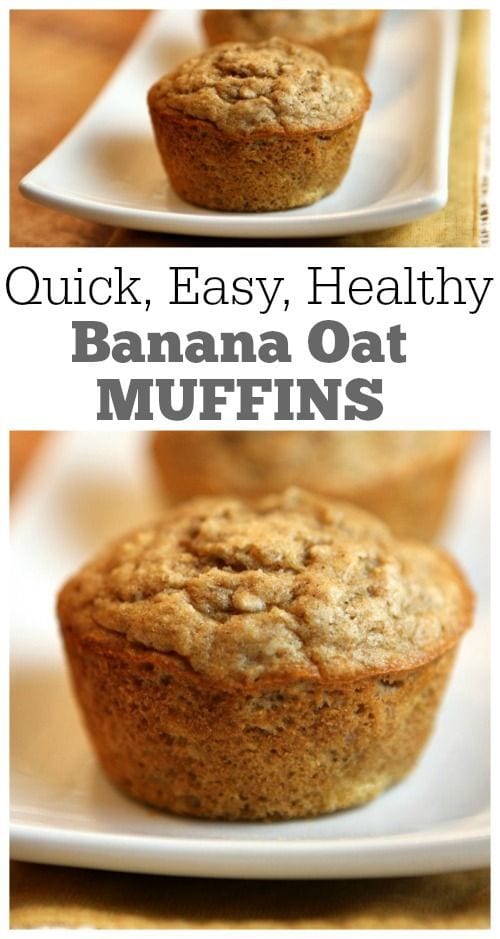 Quick and Easy Banana Oat Muffins Recipe Girl