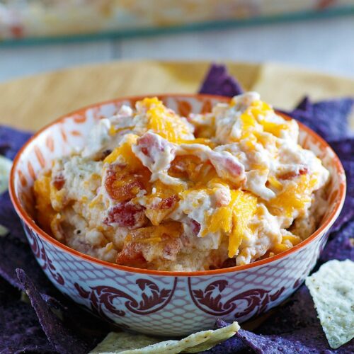 Hot Chicken Enchilada Dip Recipe Girl