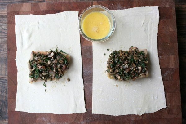 Prep for Salmon Wellington