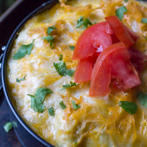 Instant Pot Green Chicken Enchilada Casserole