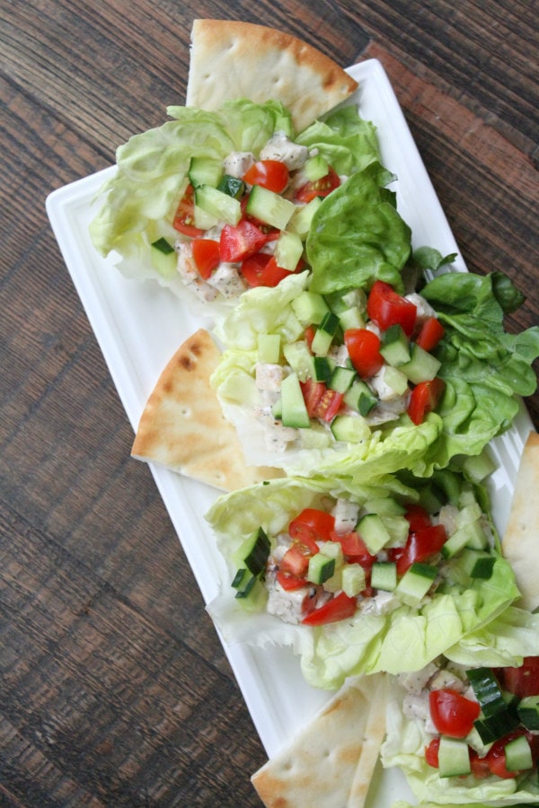 Greek Chicken Lettuce Wraps - Recipe Girl