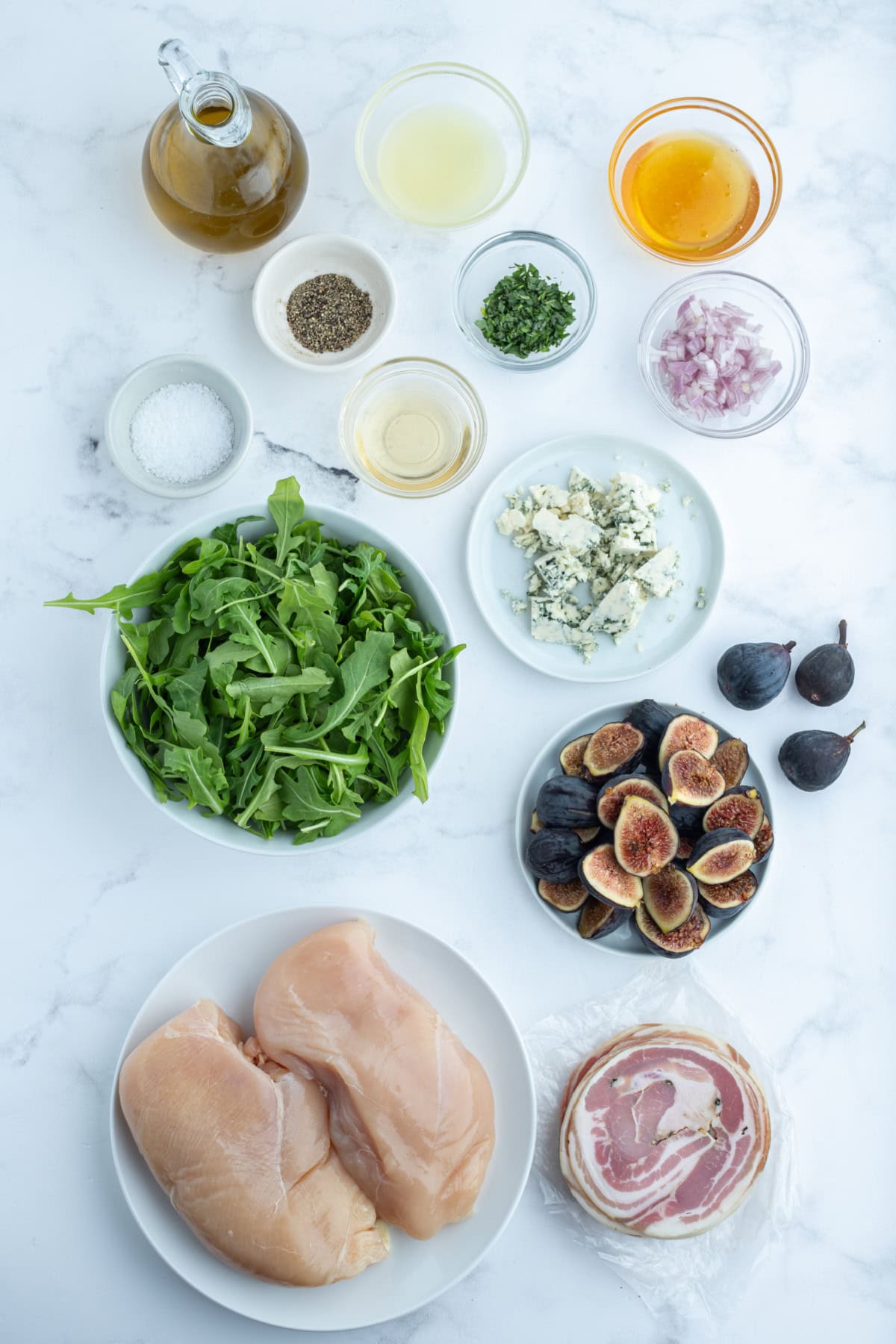 ingredients displayed for making chicken paillard