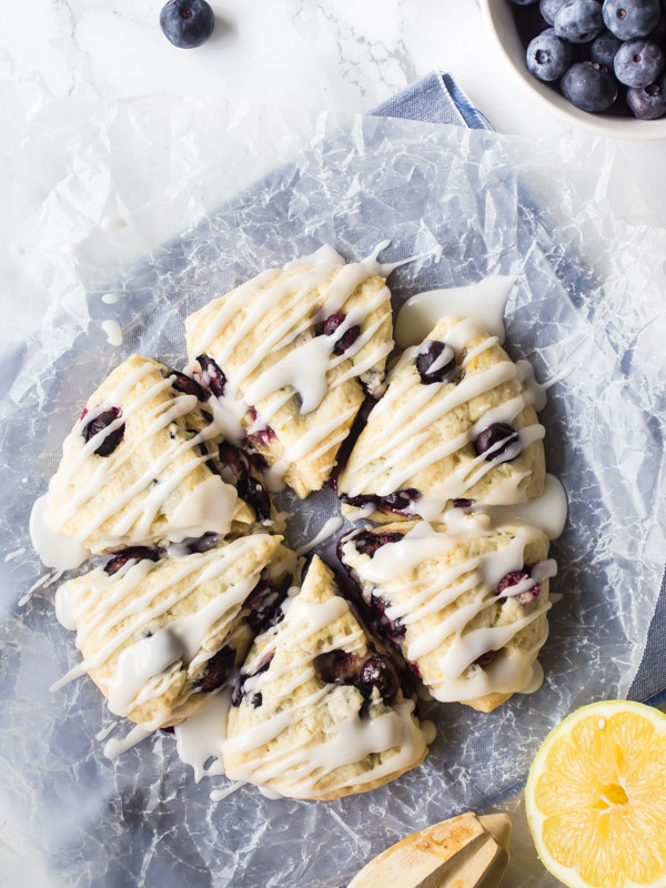 Blueberry Lemon Scones by @bakingamoment