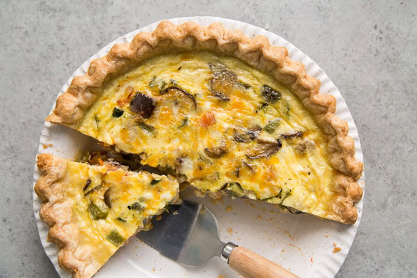 Vegan Quiche w/ Summer Vegetables • Green Evi